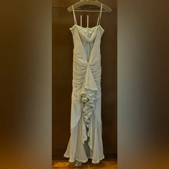 HOUSE OF CB Pistachio Ruffled Gown - Picture 4 of 10